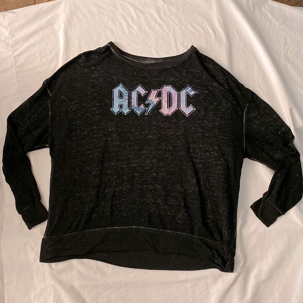 AC/DC quarter sleeve shirt - black - size S